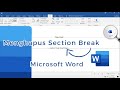 Cara Menghapus Section Break pada Microsoft Word || Tutorial Ms. Word