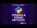 Python for Beginners – Day 5: Strings & String Methods Explained