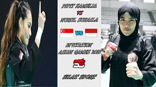 PIPIET KAMELIA {INDONESIA VS SINGAPORE} Class D Female, Pencak Silat Invitation Asian Games 18th