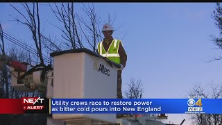 Power crews race to restore power as bitter cold arrives in New England