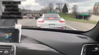 BMW And Porsche Cutting Up In Traffic