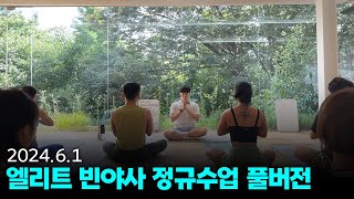 [요가 스트레칭 홈트] 성수 서울숲 요가원에서 요가 수련하기ㅣ엘리트빈야사 정규수업 24.06.01 (요가 초보 입문)