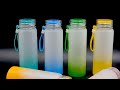 sublimation 500ml gradient color frosted glass water bottle