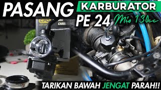 PASANG KARBURATOR CPO BLACK PE 24 DI MIO 130 CC HARIAN LEBIH IRIT?? | TARIKAN BAWAHNYA JENGAT PARAH