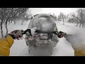 deep snow in hemavan. arctic cat m8000