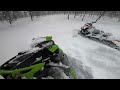 deep snow in hemavan. arctic cat m8000