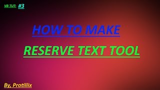 Coding | Reverse Text Tool - VB.NET