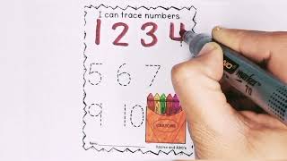 counting 1 to 10 numbers 123 writing practice for kids learning counting