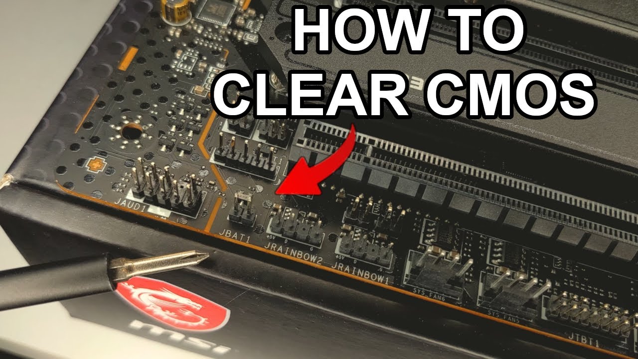 How To Clear Your CMOS - BIOS Reset Tutorial - YouTube