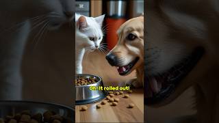 The Great Food Battle: Cat vs. Dog！#CatVsDog #FoodBattle #funnypets