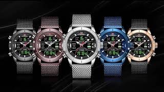 Naviforce NF9153 Stainless Dual Display Watch