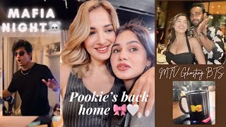 MTV ghosting bts| Unnati’s homecoming | Mafia game night with Sakstin | Roasting Sachin 😱🎀💗