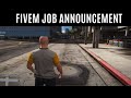 Fivem Job Announcement | FiveM Script Store | FiveM Mods