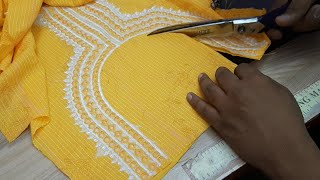 Kadai Wale Suit Ka Gala Kaise Banaen | Work Wala Gala Kaise Banaye | How To Make Embroidery Neck.