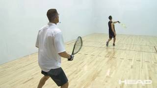 Racquetball - Returning the Lob Serve to the Forehand