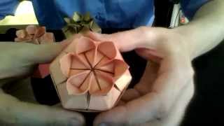 Folding a Six petal flower Gift box (full video)