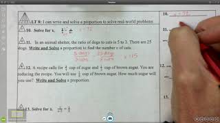 Test Corrections Unit 4 Test A Proportions