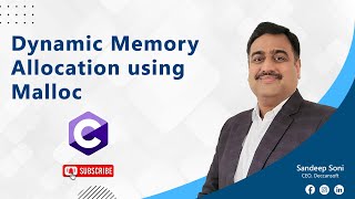 C Language Tutorial | Dynamic Memory Allocation using malloc | C Full Course by Sandeep Soni