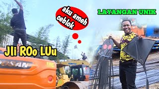 layangan UBUR-UBUR dan PETEKAN pakai ekor diterbangkan bersamaan di garasi EXCAVATOR