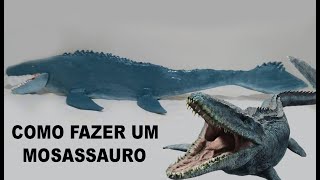 Como fazer um mosassauro de papelão