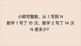 英国初中奥林匹克数学题: 小明写的N是什么？