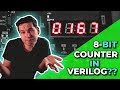 How to create an 8 bit counter on 7 segment Display? | Xilinx FPGA Programming Tutorials