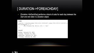 Lasso Programming: [duration→foreachday]
