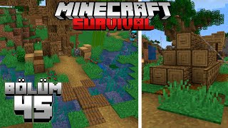 MUHTEŞEM AKARSU, MİNİ YAPILAR VE BESİ BALIKLARI !!┇Minecraft Survival ▹Bölüm 45