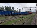 twin unique diesel shunting loco wds6ad hauling freight train harduaganj thermal p. s. loco ir