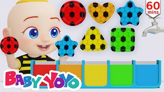 The Colors Song (Soccerball Shapes) + more nursery rhymes & Kids songs - Baby yoyo
