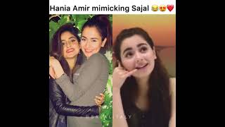Hania Amir Mimicking Like Sajal |Funny Whatsapp Status