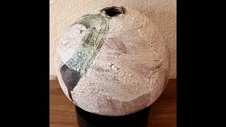 Raku Drum Kiln: Textured Moon Jar with Bubbly Crater Crawl Glaze