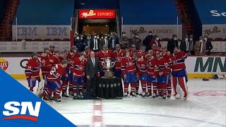 Montreal Canadiens Receive Clarence Campbell Bowl After Game 6
