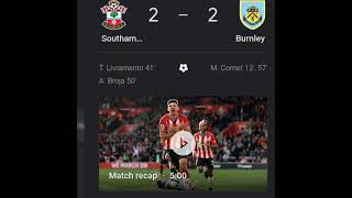 Southampton 2-2 Burnley |match day 9|khaby lame reacts #shorts