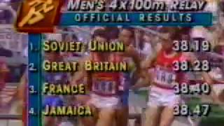 Seoul 1988 Olympic Games Men's 4x100m Relay