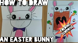 how to draw an Easter Bunny|Folding surprise  #youtubeshorts