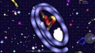 Caught a snake. An interesting mobile game. slither.io