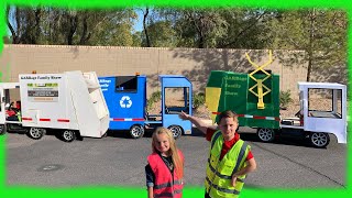 Kids Recycle With Toy Garbage Trucks and Recycle Truck | Video For Kids