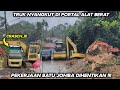 Pagi Ini Pekerjaan Batu Jomba Dihentikan !!! Truk Nyangkut Di Portal Alat Berat