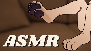 [Furry ASMR] Pampering Your Paws 🐾 | Brushing, Sponge Sounds, Massage, Kisses...