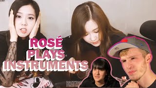 ROSÉ PLAYS INSTRUMENTS (COUPLE REACTION!) | JISOO'S FACE TELLS IT ALL