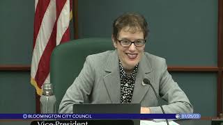 Bloomington City Council, January 25, 2023