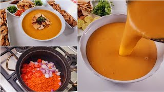 شوربة العدس المتينه لزوم البرد والميزانية..شوحيه وبلاش تسلقيه  🍲