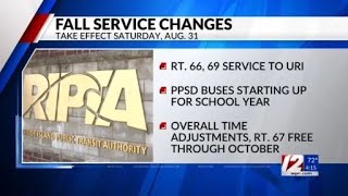 RIPTA is preparing for Fall service changes