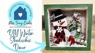 DIY Winter Shadowbox Decor (Beginner Craft Tutorial)