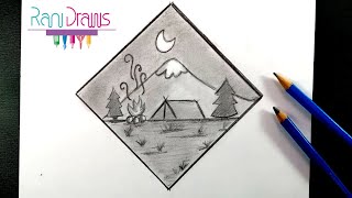 Cómo dibujar un PAISAJE DE MONTAÑA con LÁPIZ - How to draw a MOUNTAIN LANDSCAPE with PENCIL