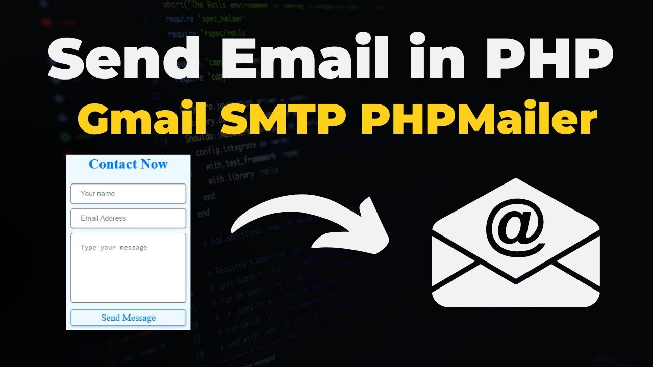 Send Email In PHP Using PHPMailer | Gmail Smtp PHP Mailer Setup ...