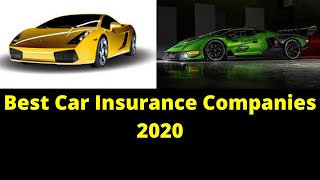 Best Car Insurance Companies 2020
