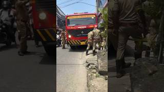 Electric post fired in Ernakulam on time arrival of kerala fire force #hatsoff #keralafireforce