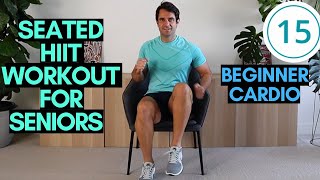 Beginner Seated HIIT Workout For Seniors | Low Impact Cardio For Seniors - (10 Mins)
